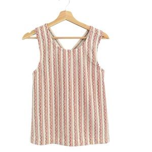 Madewell Bouclé Stripe Cross-Back Tank Top, Women's XS